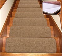 15 pcs Seloom Stair Treads Carpet Non-Slip w Skid