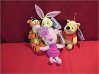 Disney Pooh Bean Bag Friends; Piglet, Tigger,