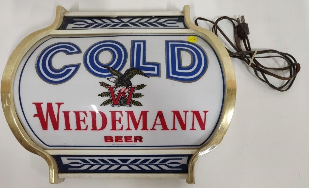 Cold Wiedemann Beer Light Up Sign
