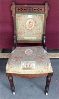 Antique East Lake Walnut Occasional Chair