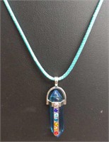 18.5 " necklace with blue pendant