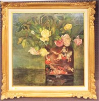 Print On Canvas Of Flowers