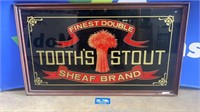FINEST DOUBLE TOOTHS STOUT SHEAF BRAND BAR SIGN