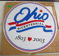 Ohio Bicentennial sign, 23" across