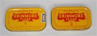 2 pcs Murray's Erinmore Flake Pipe Tobacco Tins