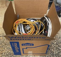 Box of Extension Cords and Cables