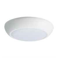 CLD 7 in. White Flush Mount with Frosted Glass