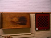 Early Checker Board (23x26) & Hoosier Cabinet -