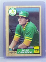 1987 O Pee Chee Jose Canseco Rookie Cup
