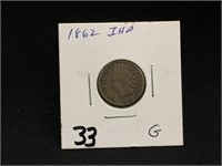 1862Â Indian Head Penny
