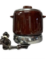 Vintage Ceramic Fondue Pot-Electric Plug in works