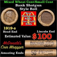 Lincoln Wheat Cent 1c Mixed Roll Orig Brandt McDon