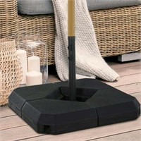 Outsunny 4pc Offset Umbrella Base Stand, Black