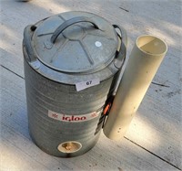Vintage Galvanized Igloo Water Cooler