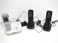 PANASONIC DECT 6.0 PHONE & 2 BLACK PANASONIC PHONE