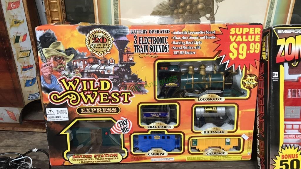 Wild West express train set and a emergency zone | GNC Antiques LLC