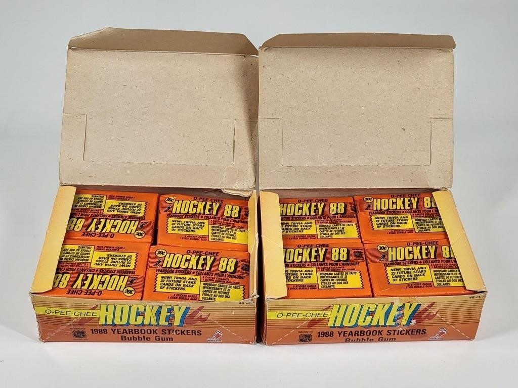 2) 1988 O PEE CHEE HOCKEY WAX BOXES