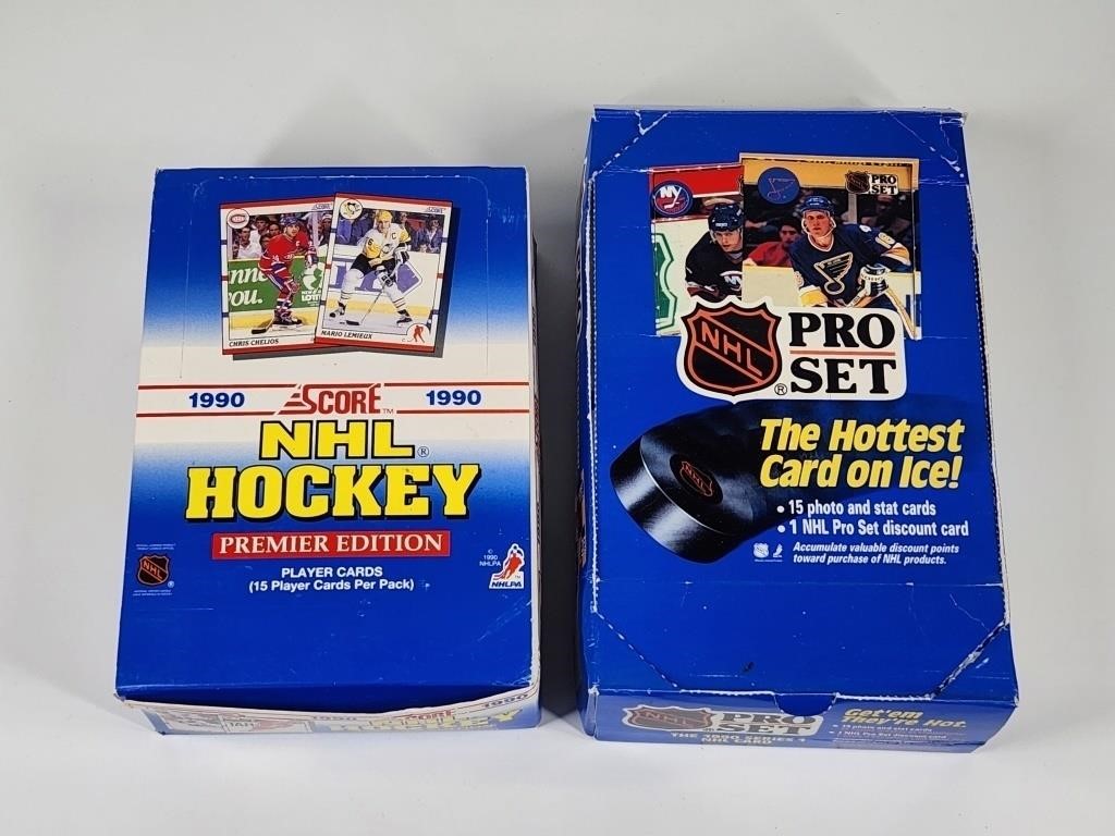 1990 NHL PRO SET & SCORE NHL WAX BOXES