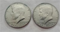 2, 1776-1976 Kennedy Half Dollars