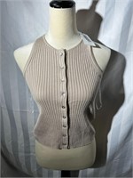 New Calvin Klein sz M sleeveless crop shirt