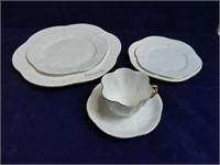 6PC SHELLEY CUP/SAUCER AND PLATES