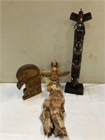 Native American Carved Wooden Items