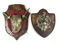 Small wall hanging coat of arms with swords