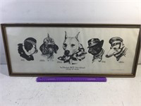 Hamilton drawer/wall hanging & Dog art work