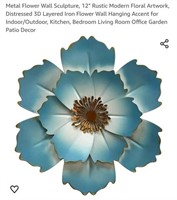 MSRP $16 12"Metal Wall Flower