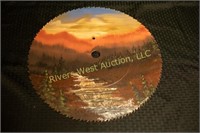 Bob Snyder River Scene Painted Saw Blade