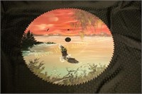 Bob Snyder Eagles By The Lake Painted Saw Blade