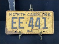 1964 North Carolina License Plate