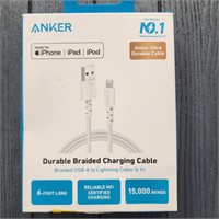 Anker 6' Braided Lightning to USB-a Charging Cable