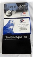 1979, 2008, 2009 US Mint Proof Coin Sets