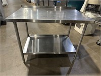 48” x 30” Stainless Steel Table