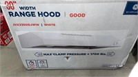GE Appliances 30” width white range hood