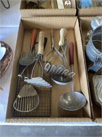 Vintage Kitchenware, Mashers, Ladles, More