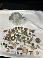 Jar with Collectibles, Trinkets, Tokens