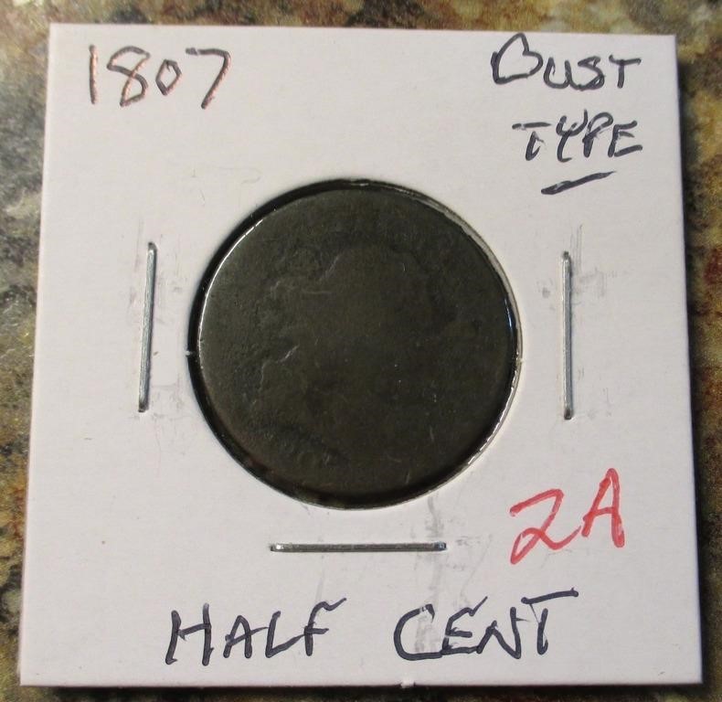 1807 Bust Type Half Cent