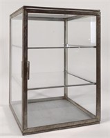 Vintage Countertop Glass & Metal Display Case