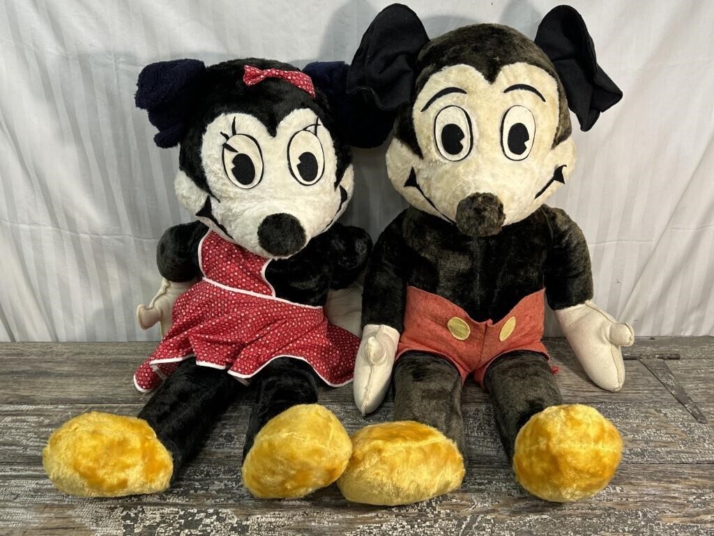 Vintage Mickey and Minnie stuffed toys - Walt