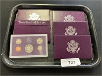 5 1984 United States Proof Sets.