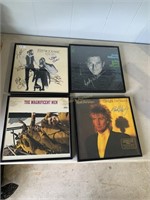 Framed LP 33 Autographed Record Albums