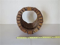 Mid-Century Wood Block Basket