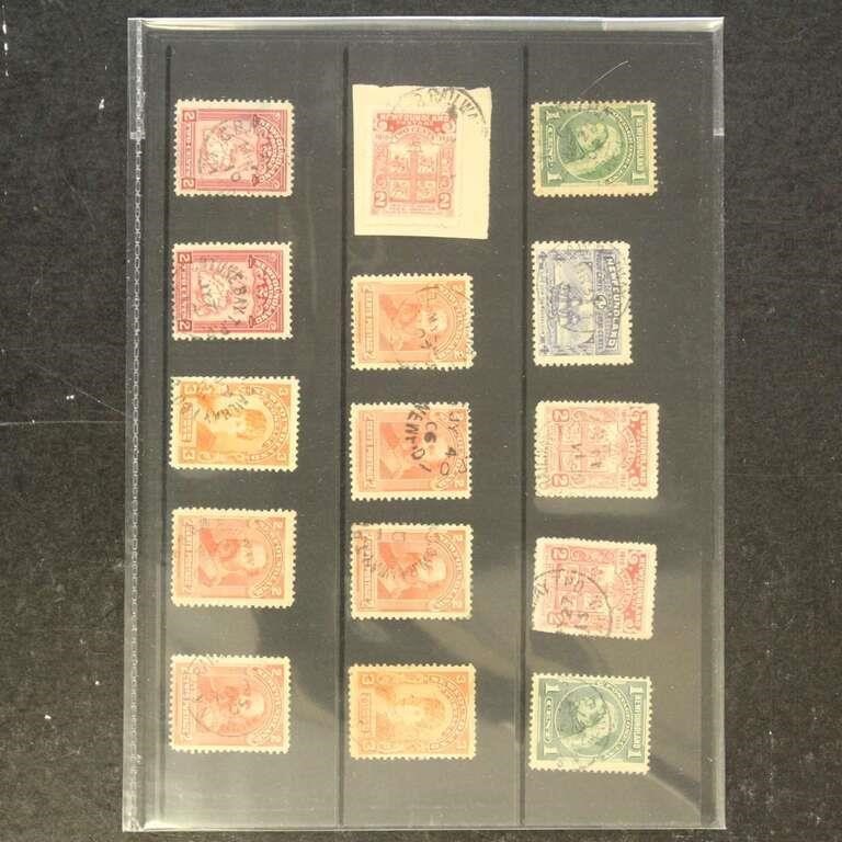 Newfoundland Stamps with RPO & TPO Railroad post o