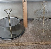 3 Vintage Serving Party trays -