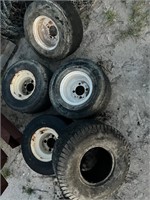 LAWNMOWER RIMS AND TIRES