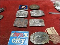 (8)Vintage belt buckle lot.