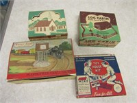 (4)Vintage plasticville Houses.