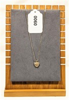 14K Yellow Gold Heart Pendant Necklace